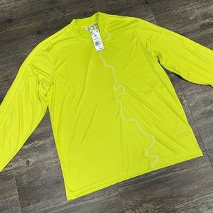 NWT Adidas‎ X Blondey Long Sleeve Skateboarding Jersey Men XL Acid Yellow H58036